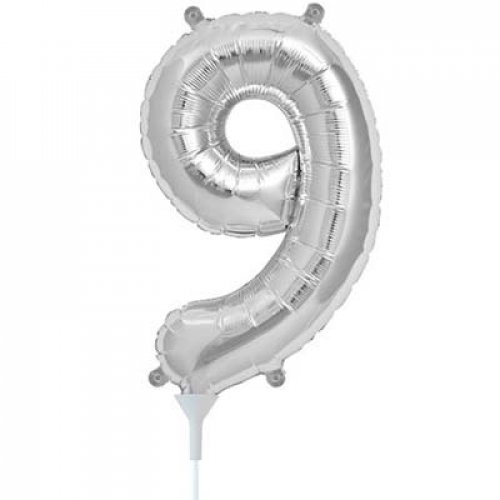 (image for) Silver Number 9 Foil Balloon (41cm)